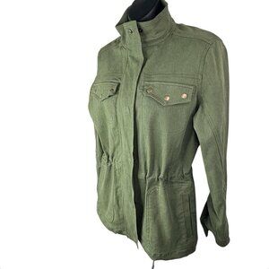 Two Penny Lane Maxwell Field Jacket Olive Green Women’s S Army Style Grunge Hip